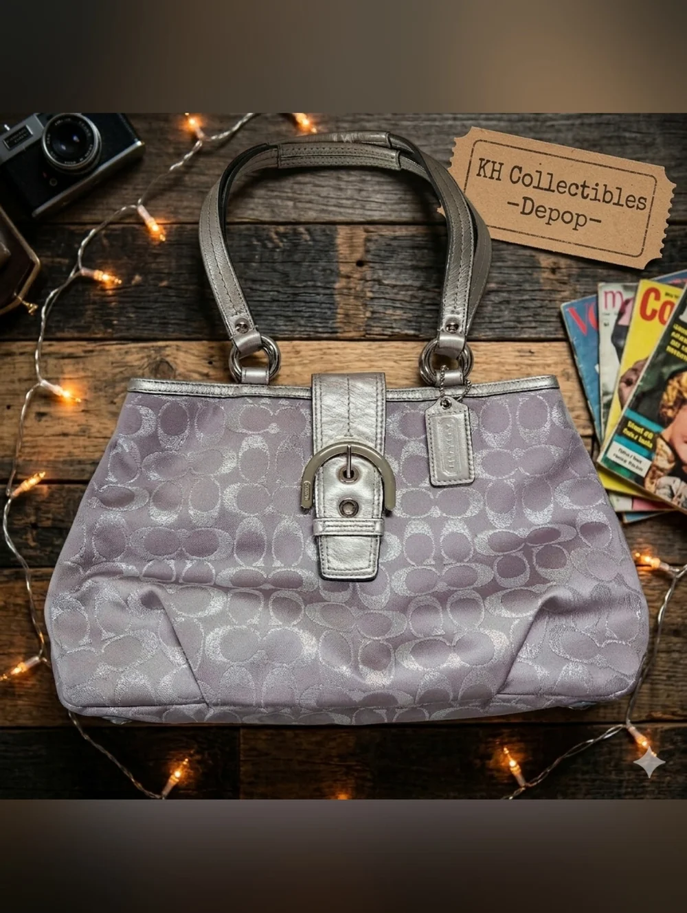 Coach | Bags | Coach Soho Signature C Jacquard Tote Bag Lilac